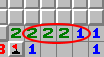 The 1-2-2-1 pattern, example 2, marked