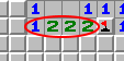 The 1-2-2-1 pattern, example 3, marked